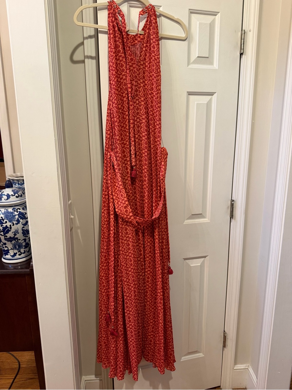 FIGUE Embellished Red Halter Maxi Dress - Picture 3 of 3